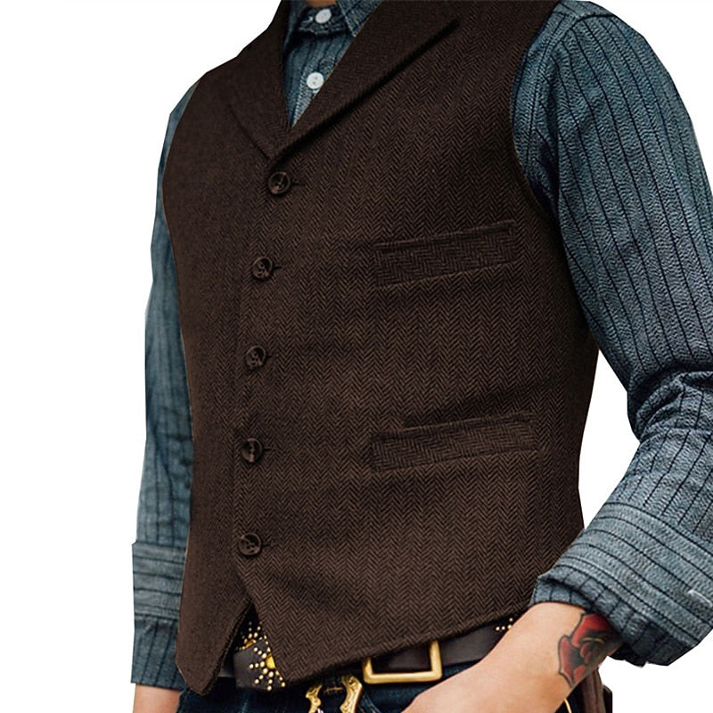 Víctor | Chaleco de vestir espiga para hombre