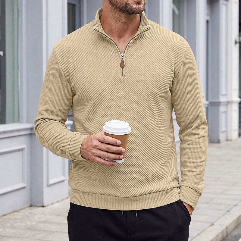 Vladimir | Sweater texturado con cierre al cuello