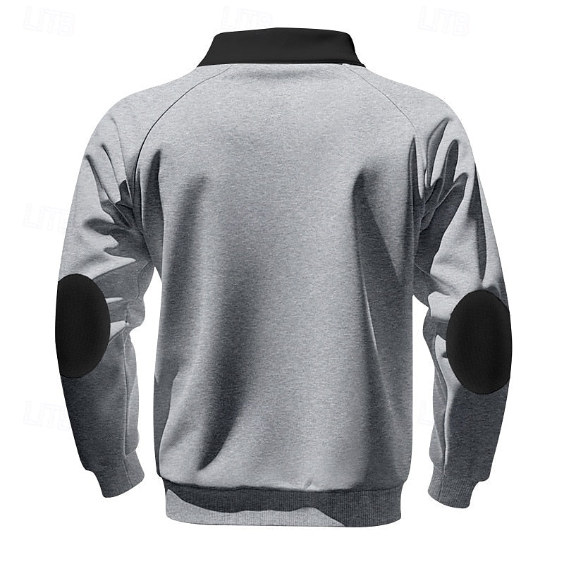 Romualdo | Pullover medio cierre en bloques de color