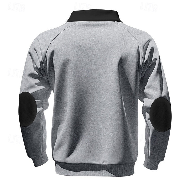 Romualdo | Pullover medio cierre en bloques de color