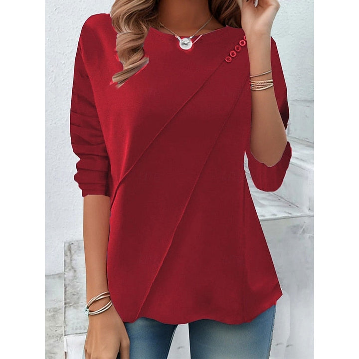 Brígida Rosa | Blusa con vuelo y detalle de botones