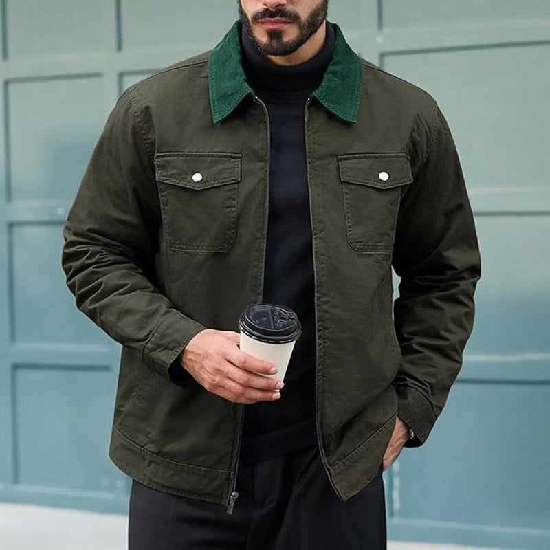 Bastián | Chaqueta de cuello contrastado