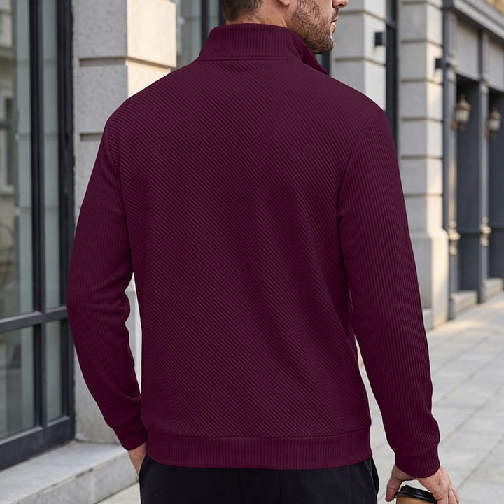 Vladimir | Sweater texturado con cierre al cuello