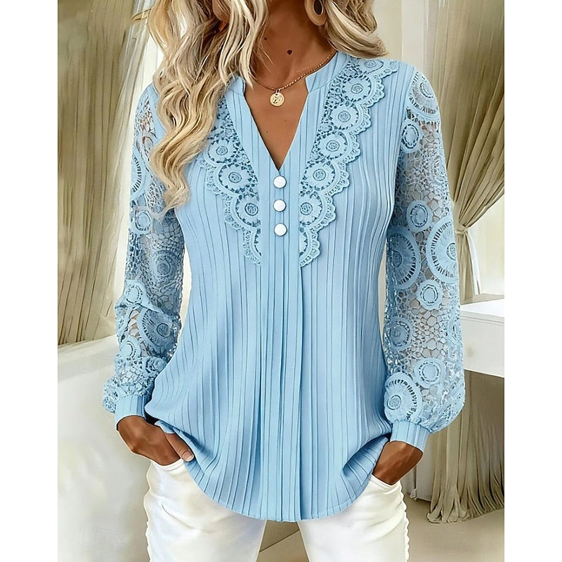 Ismenia | Blusa manga larga con encaje