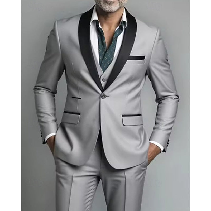 Fredy | Traje de tres piezas con solapa chal