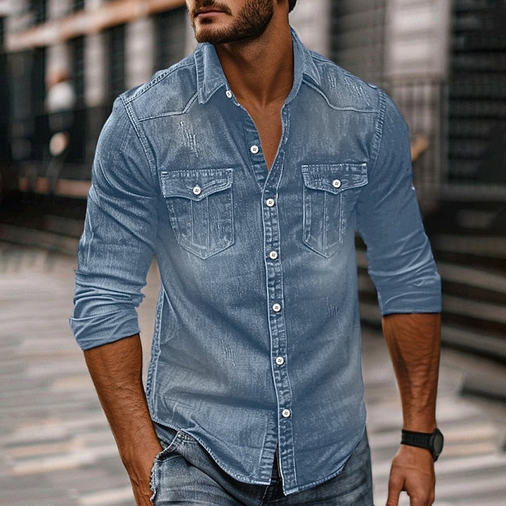 Mario | Camisa de mezclilla con bolsillos