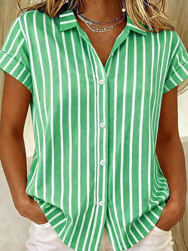 María Rosa | Blusa a rayas de manga corta