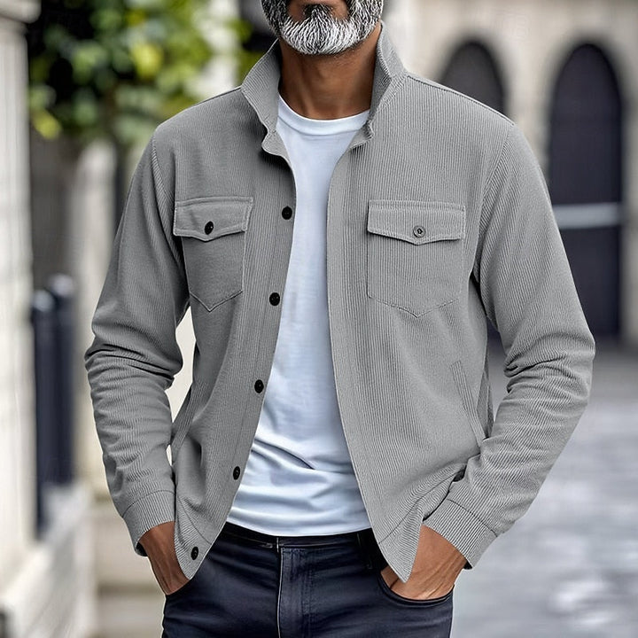 Rigoberto | Chaqueta acanalada con botones