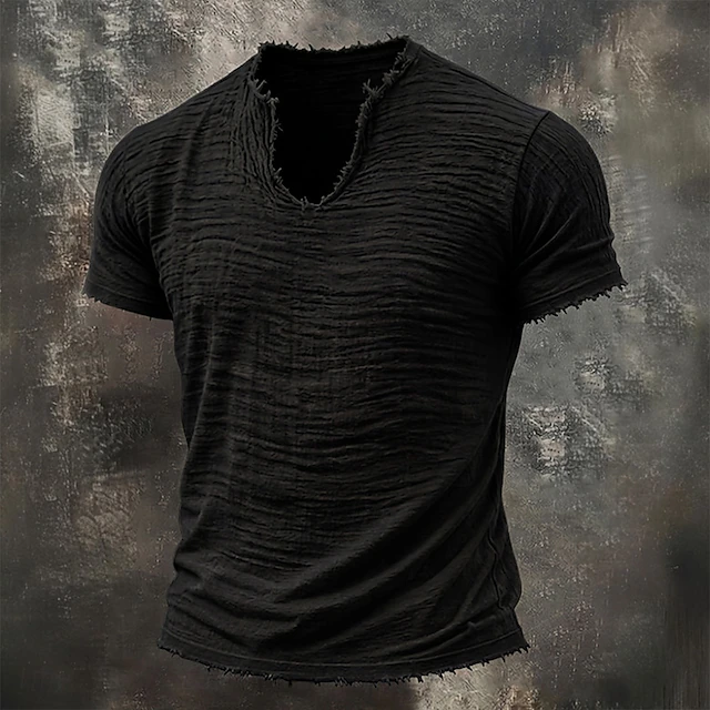 Gerald | Polera de cuello muesca con textura