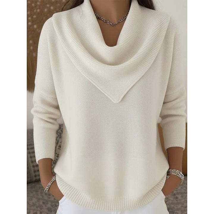 Lía | Sweater cuello drapeado