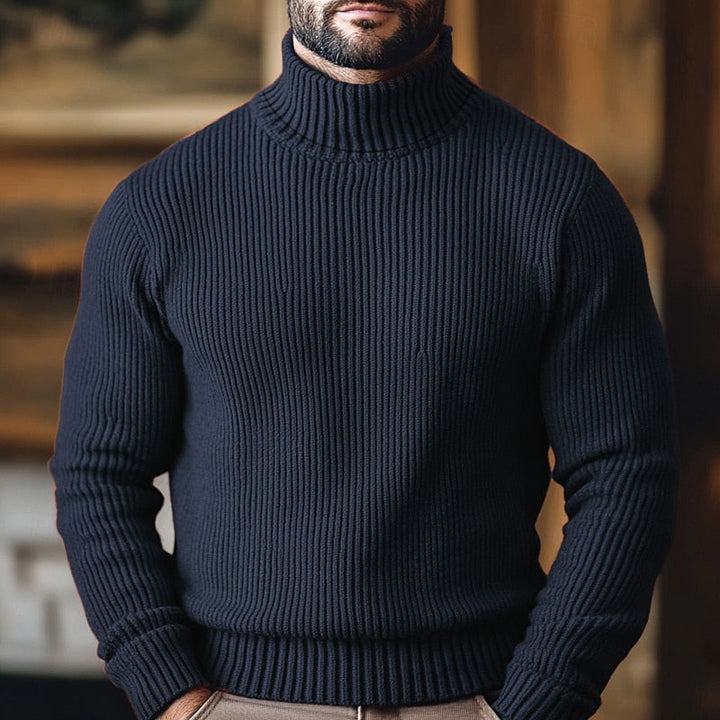 Leandro | Sweater cuello alto acanalado
