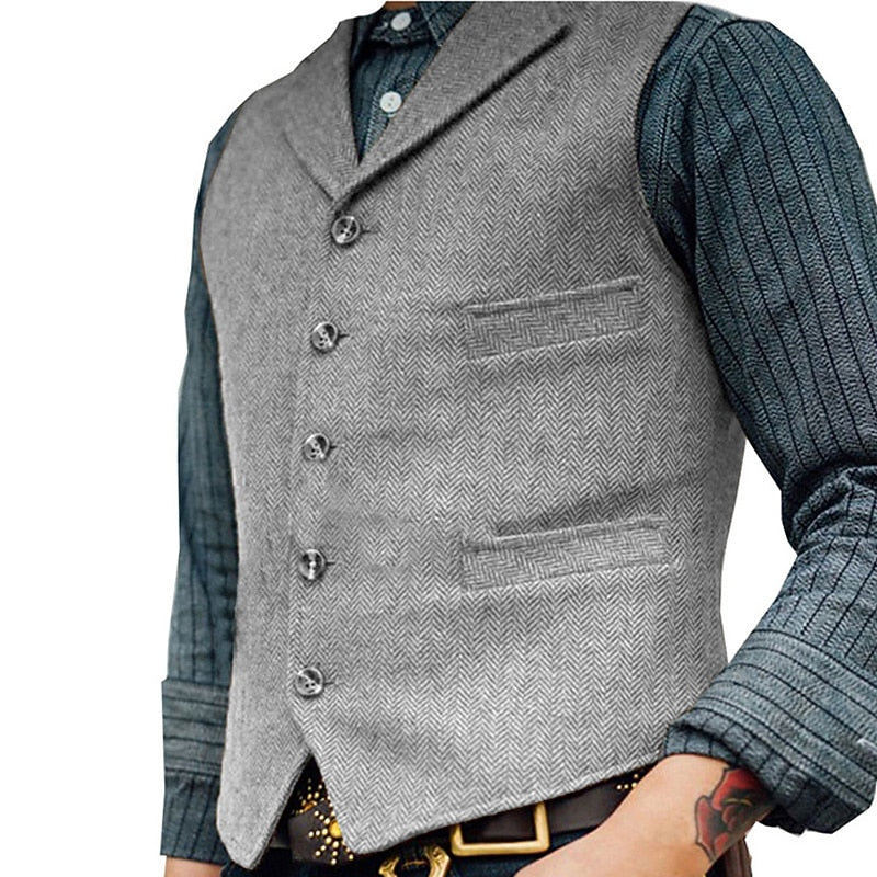 Víctor | Chaleco de vestir espiga para hombre