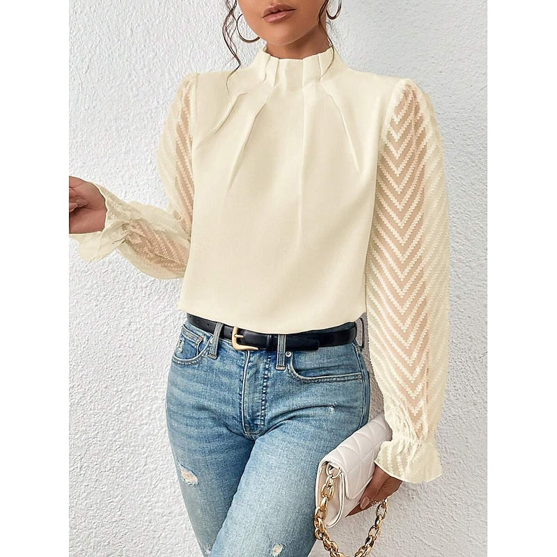 Corina | Blusa elegante de cuello alto