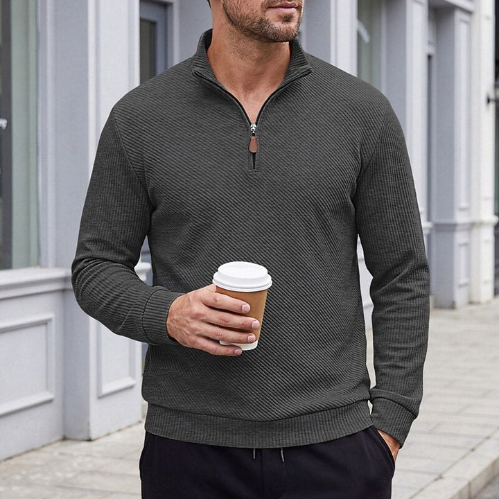 Vladimir | Sweater texturado con cierre al cuello