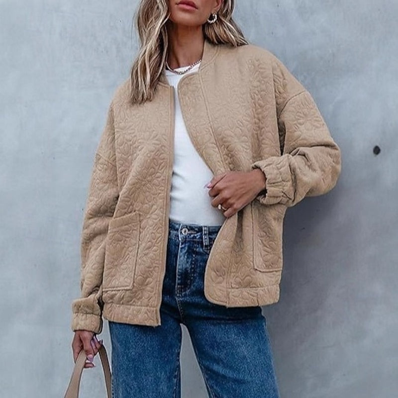 Yaritza | Chaqueta bomber con textura floral