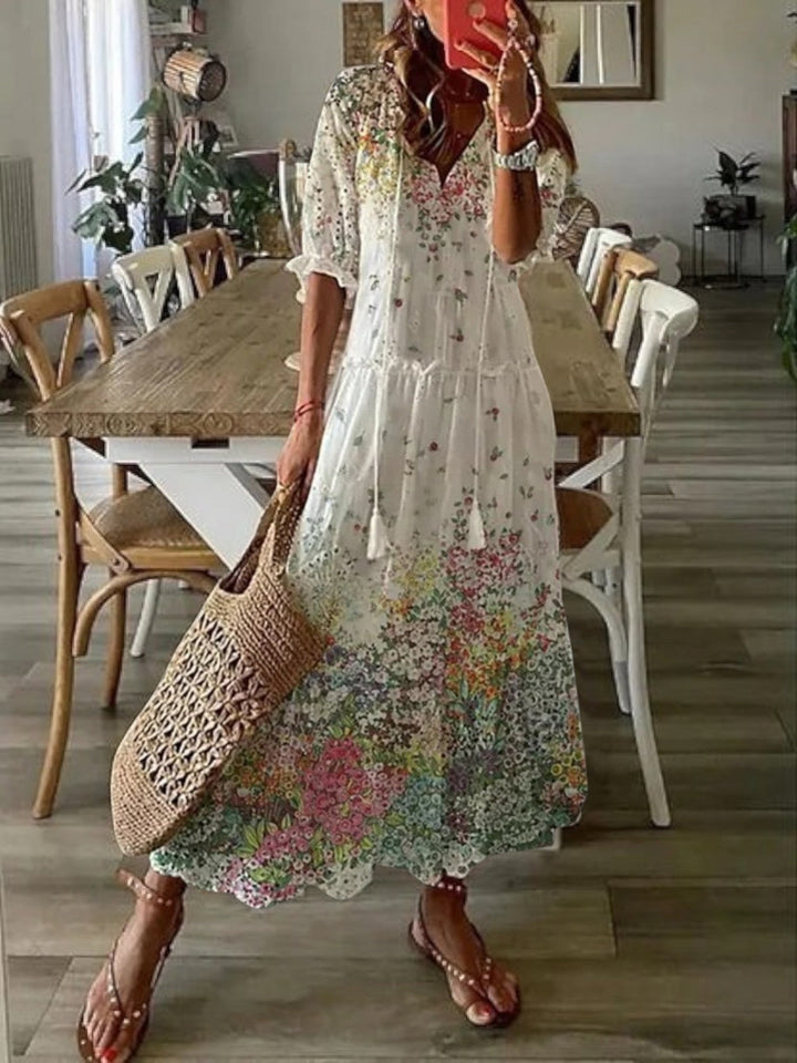 Rebeca | Vestido largo con escote en V