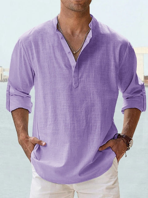 Amilcar | Camisa de manga larga con botones al cuello