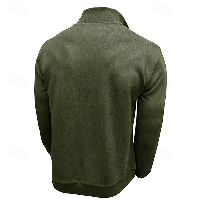Gustavo | Sweatshirt con cuello alto y cierre medio