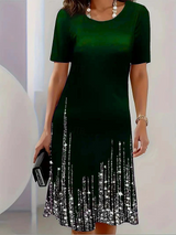 Mariza | Vestido midi con ruedo brillante