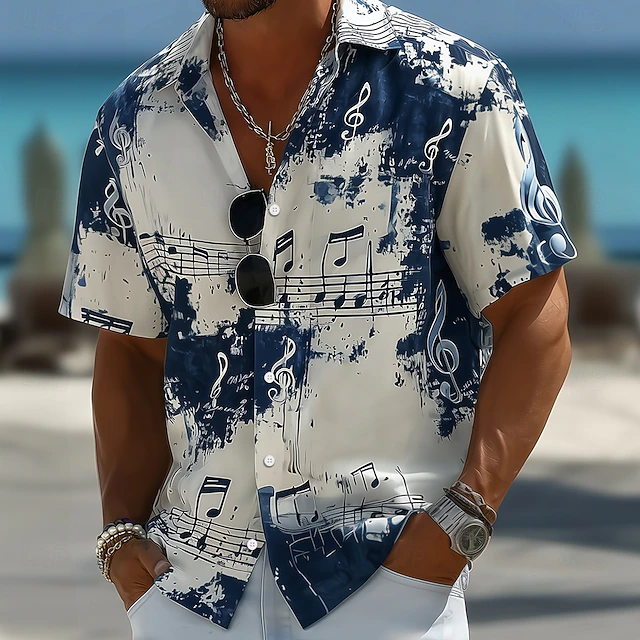 Byron | Camisa manga corta con estampado artístico