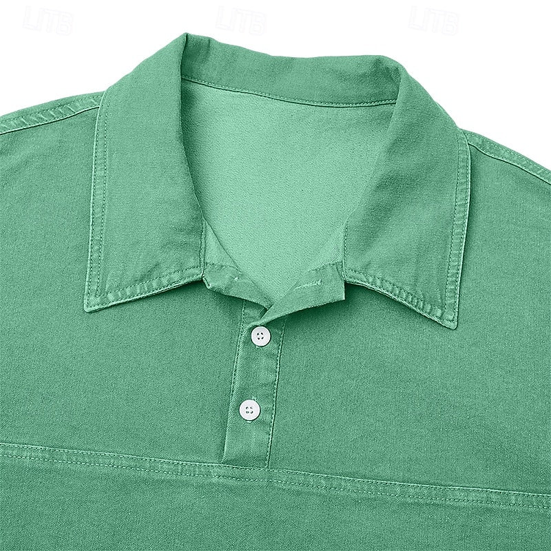 Joaquín | Polera polo manga larga lavada