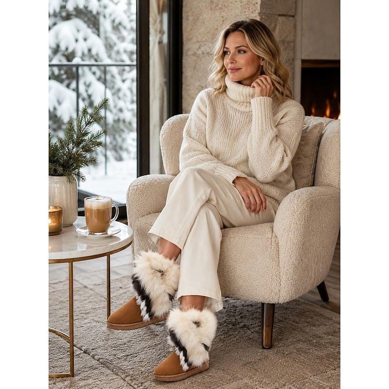 Esperanza | Botas de invierno con ribete peludo