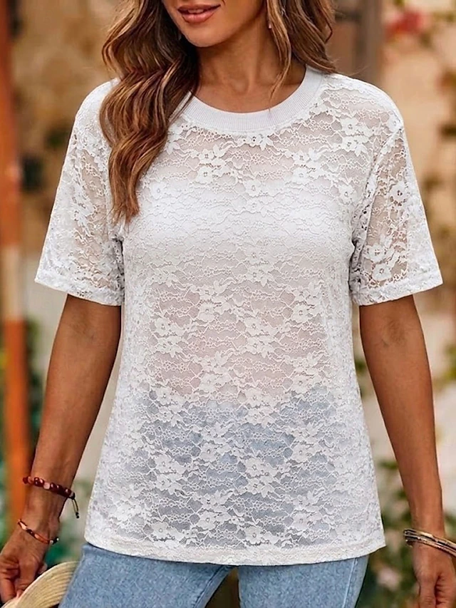 Ninfa | Blusa de encaje floral