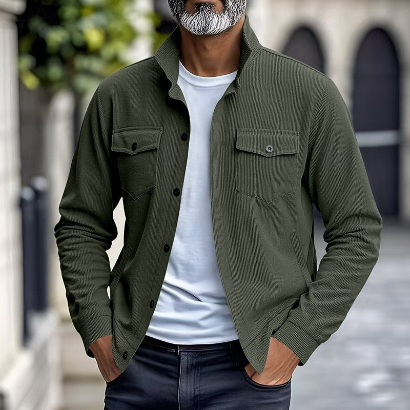 Rigoberto | Chaqueta acanalada con botones