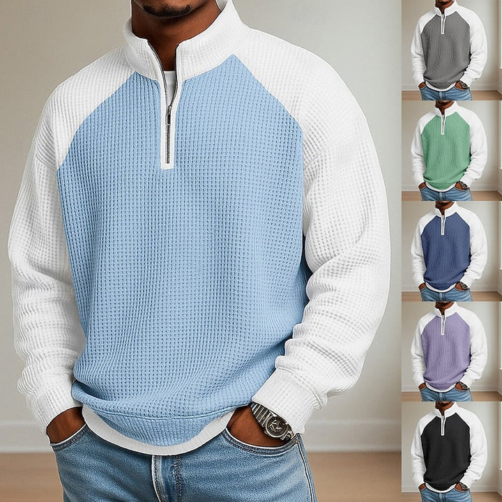Axel | Sweater con cierre en el cuello texturado