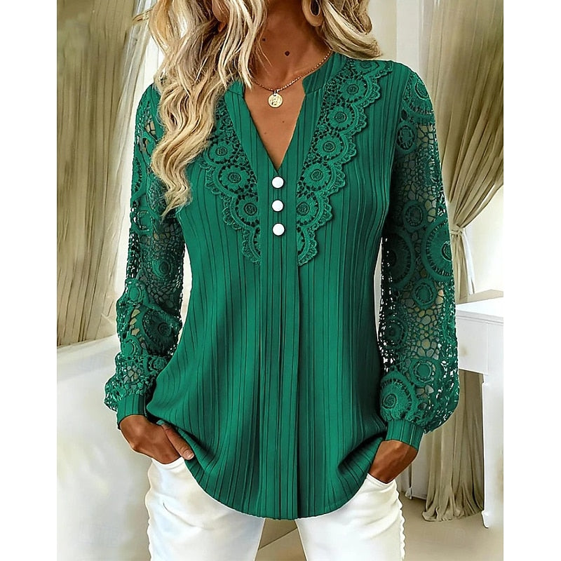 Ismenia | Blusa manga larga con encaje