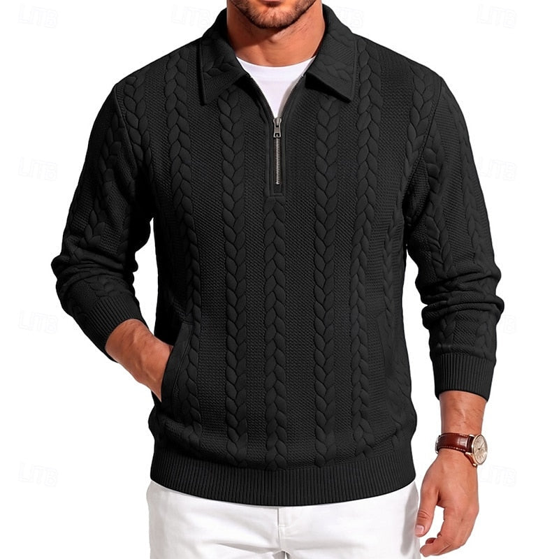 Danilo | Sweater texturado con cierre al cuello