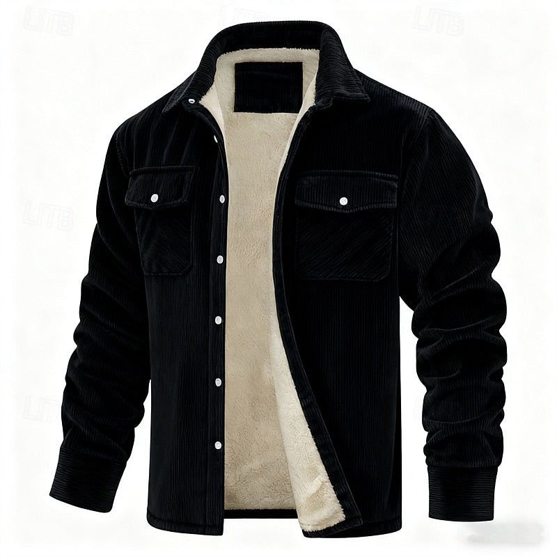 Joel | Chaqueta acanalada con forro polar