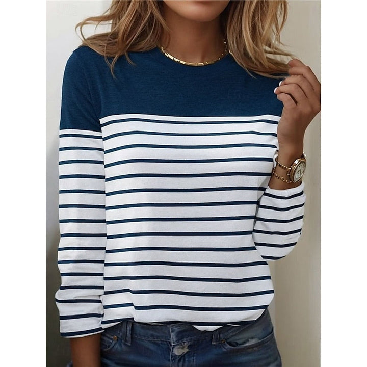 Yamilet | Polera a rayas de manga larga