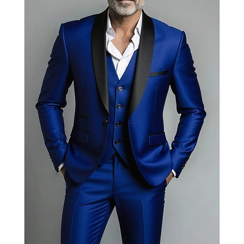 Fredy | Traje de tres piezas con solapa chal