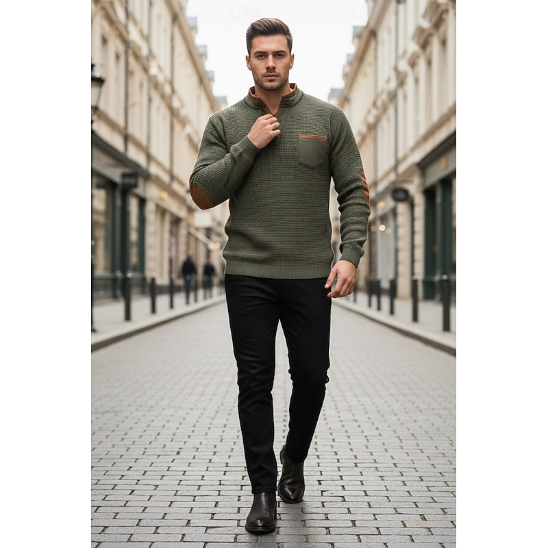 Vladimir | Polerón henley de textura waffle
