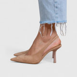 Georgina | Zapatos de taco punta fina con talón descubierto