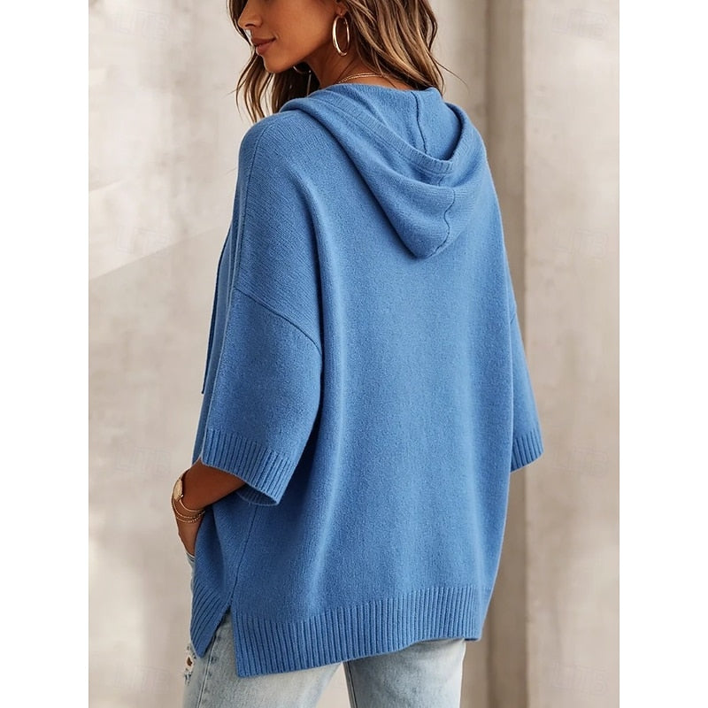 Blanquita | Sweater con capucha holgado