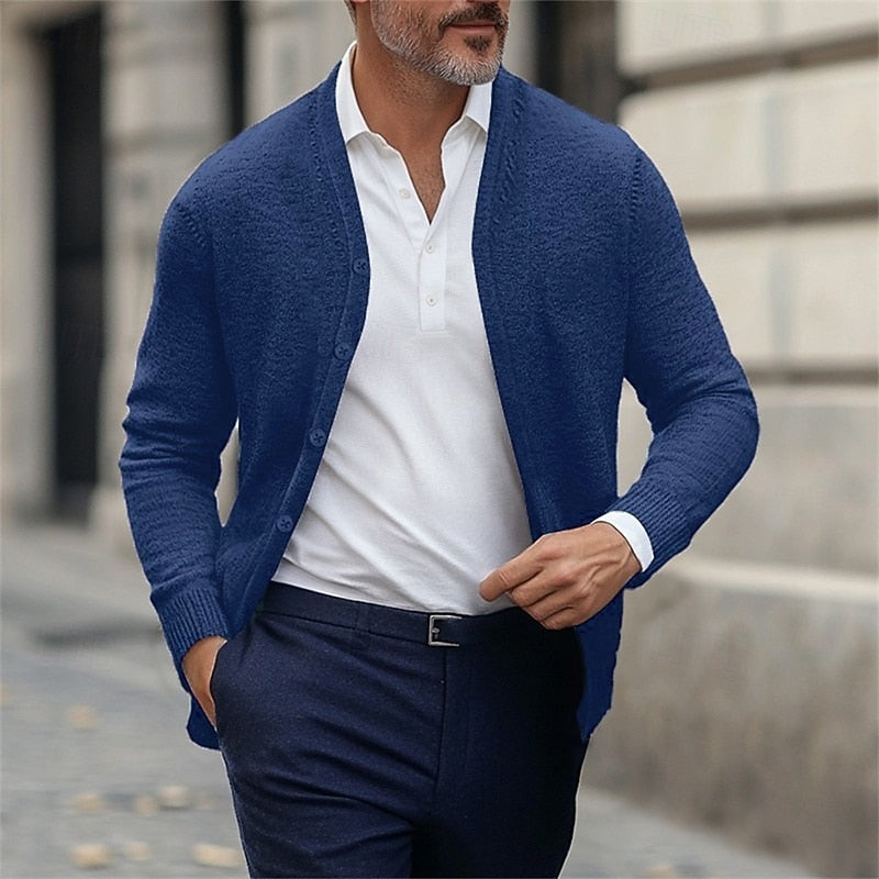 Mario | Cardigan de punto cuello V para hombre