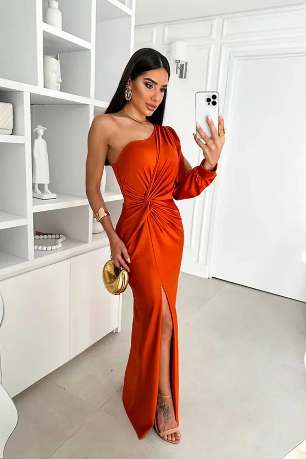Zarra | Vestido Largo Elegante de Un Hombro