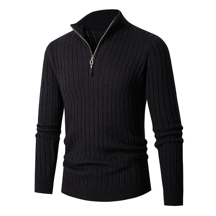 Eduardo | Sweater medio cierre acanalado