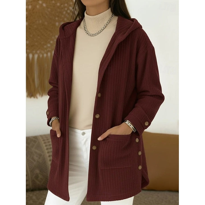 María Teresa | Abrigo con capucha y botones