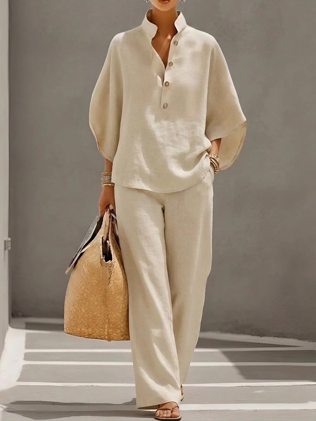 Ornella | Conjunto elegante de dos piezas pierna ancha