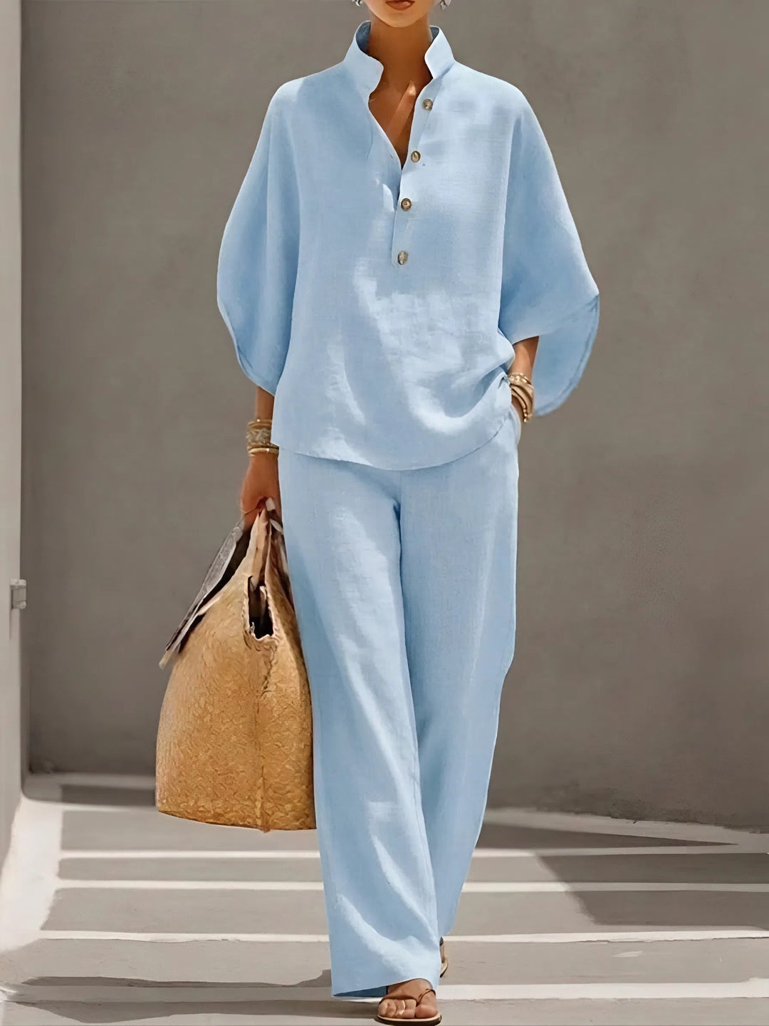 Ornella | Conjunto elegante de dos piezas pierna ancha