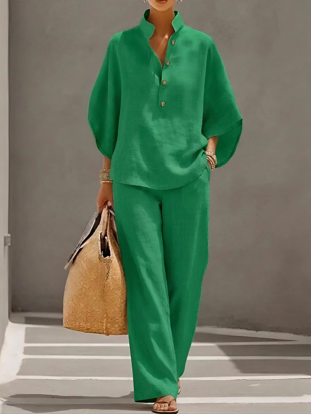Ornella | Conjunto elegante de dos piezas pierna ancha
