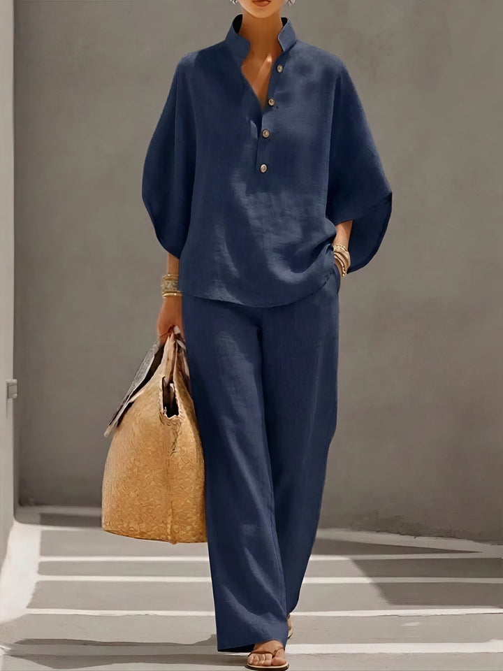 Ornella | Conjunto elegante de dos piezas pierna ancha