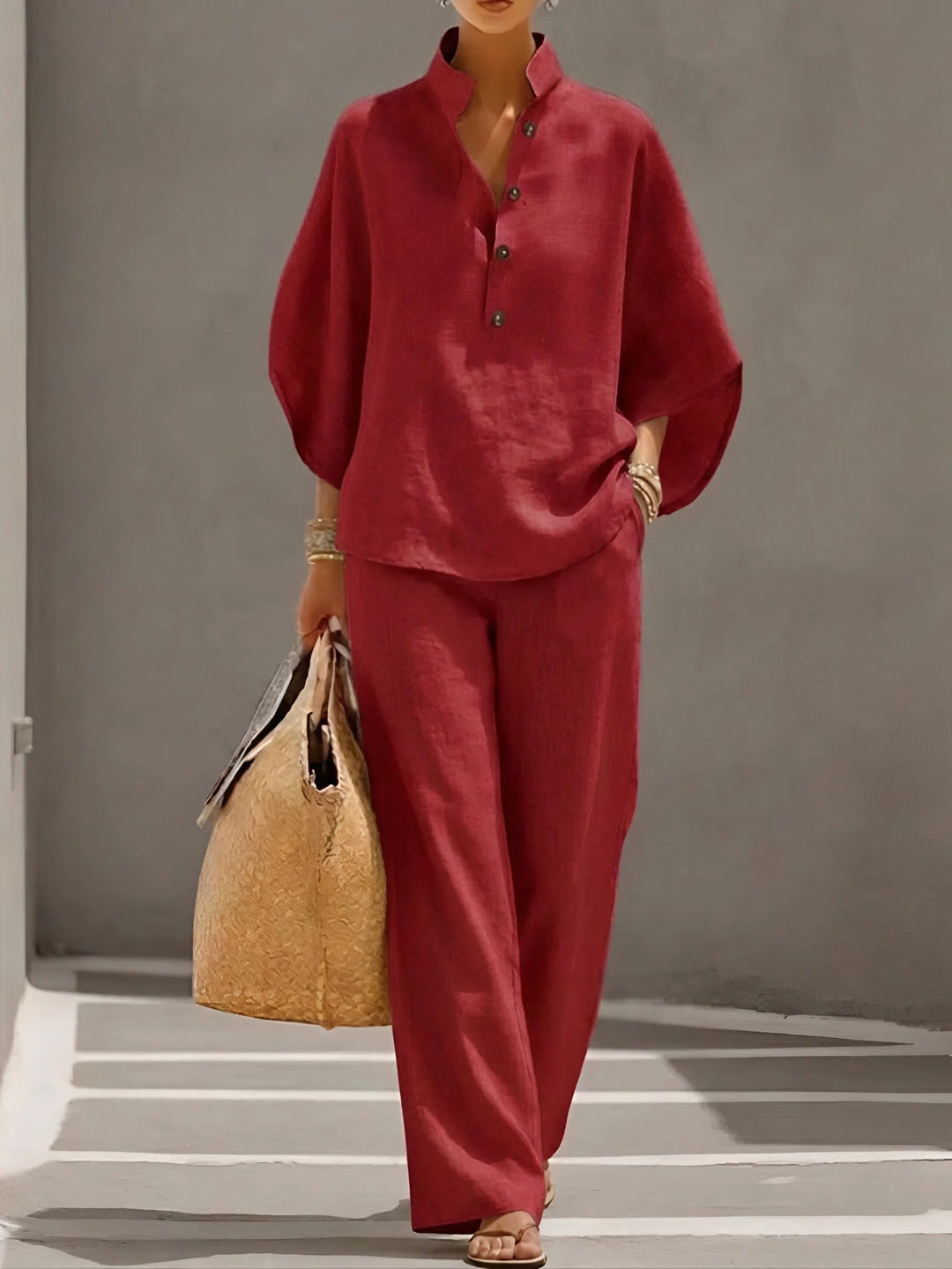 Ornella | Conjunto elegante de dos piezas pierna ancha