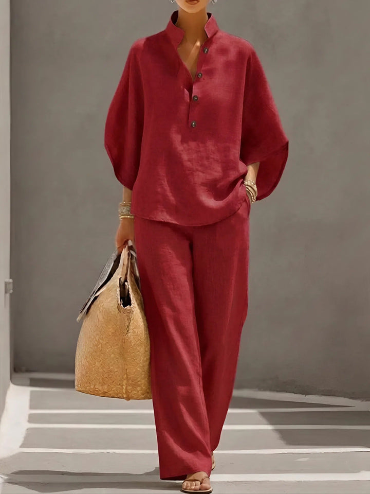 Ornella | Conjunto elegante de dos piezas pierna ancha