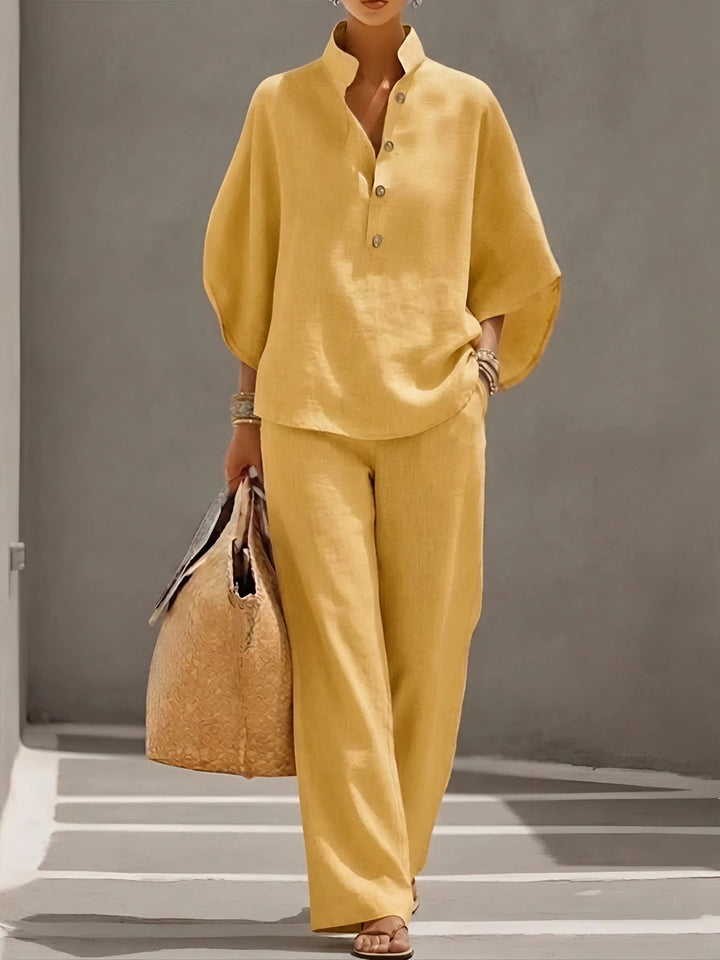 Ornella | Conjunto elegante de dos piezas pierna ancha