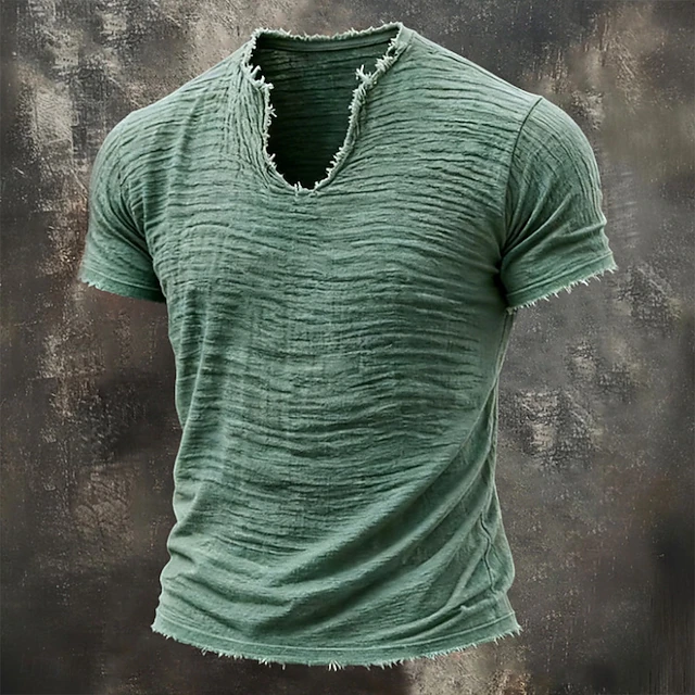 Gerald | Polera de cuello muesca con textura