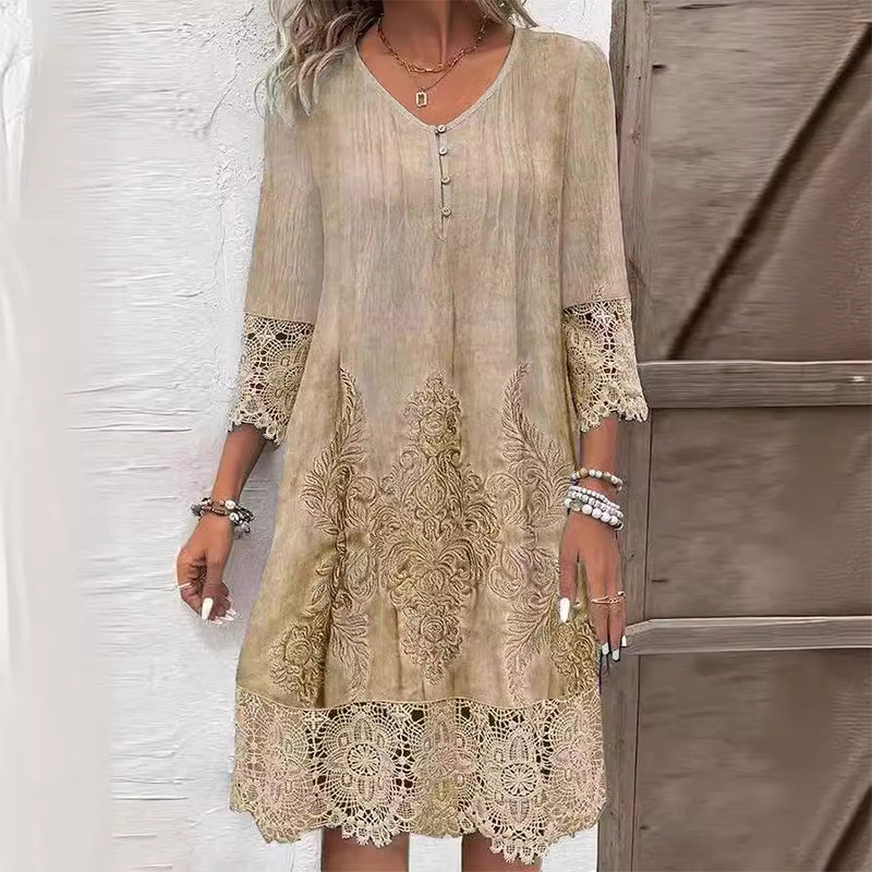 Zoraida | Vestido midi con encaje
